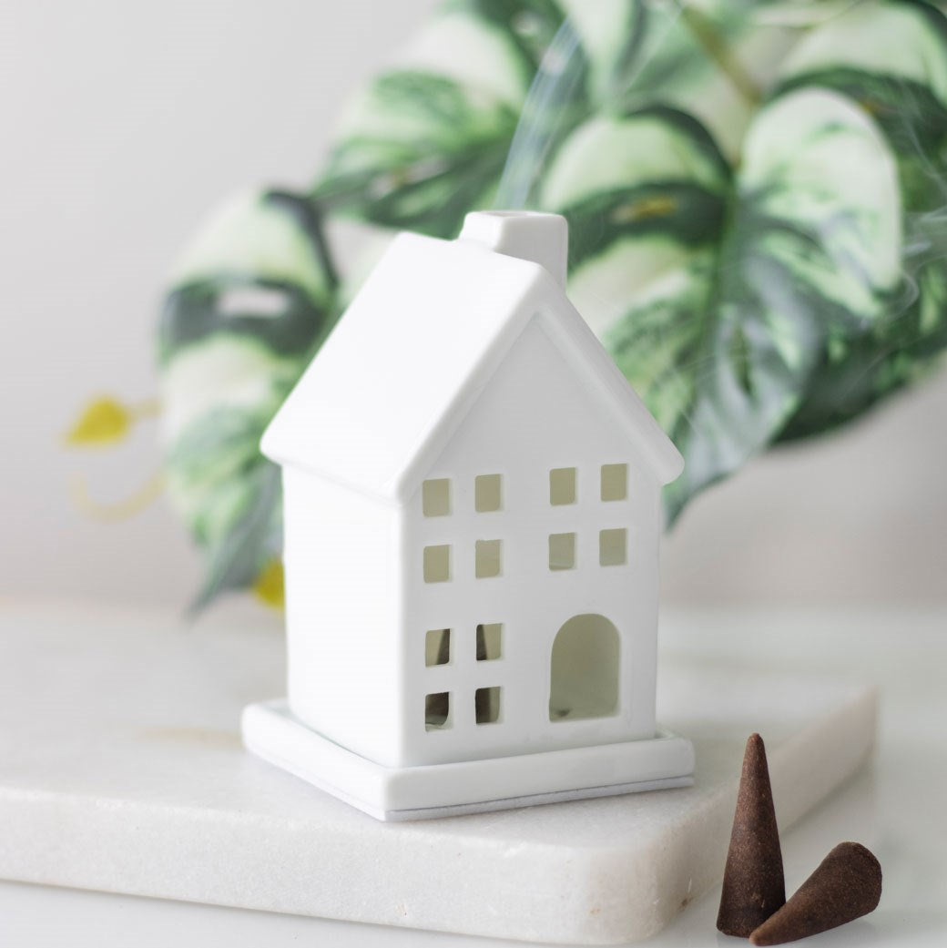 White House Incense Cone Burner